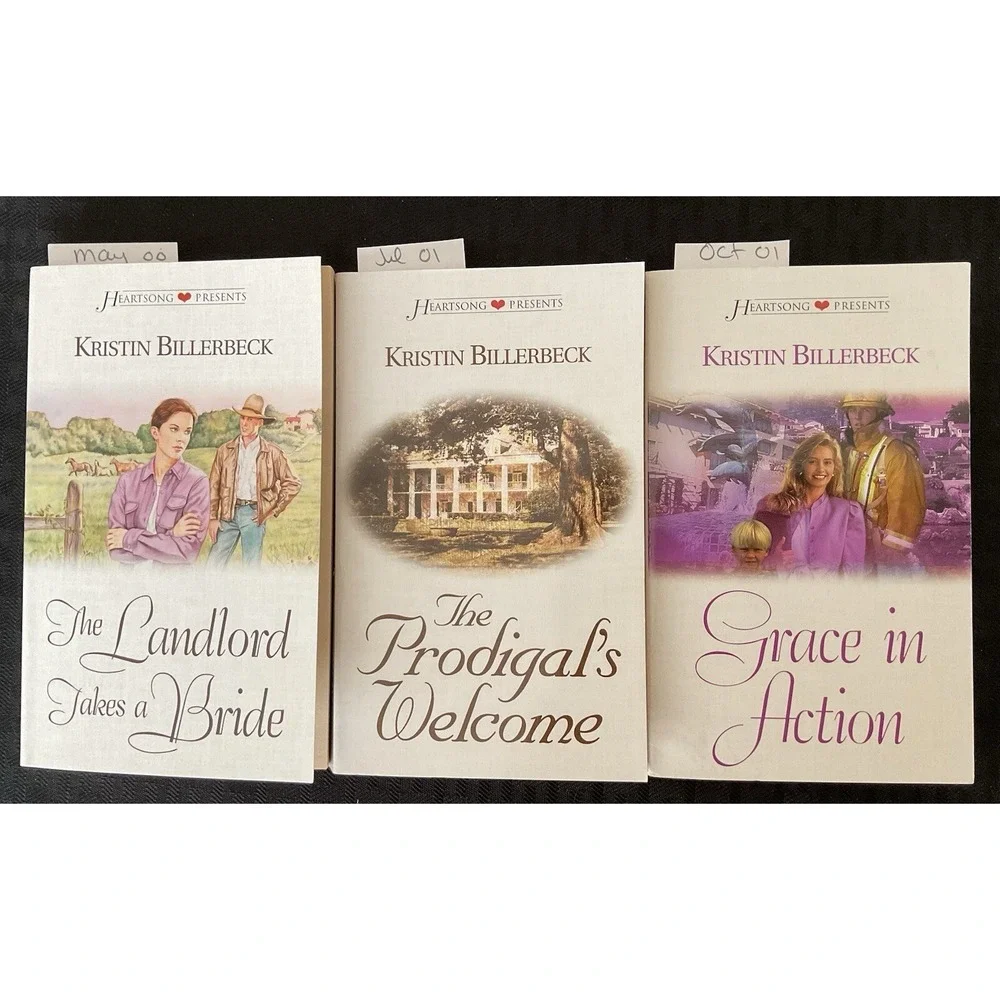 Lot of 3 Heartsong Presents Historical Inspirational Romance- Kristin Billerbeck